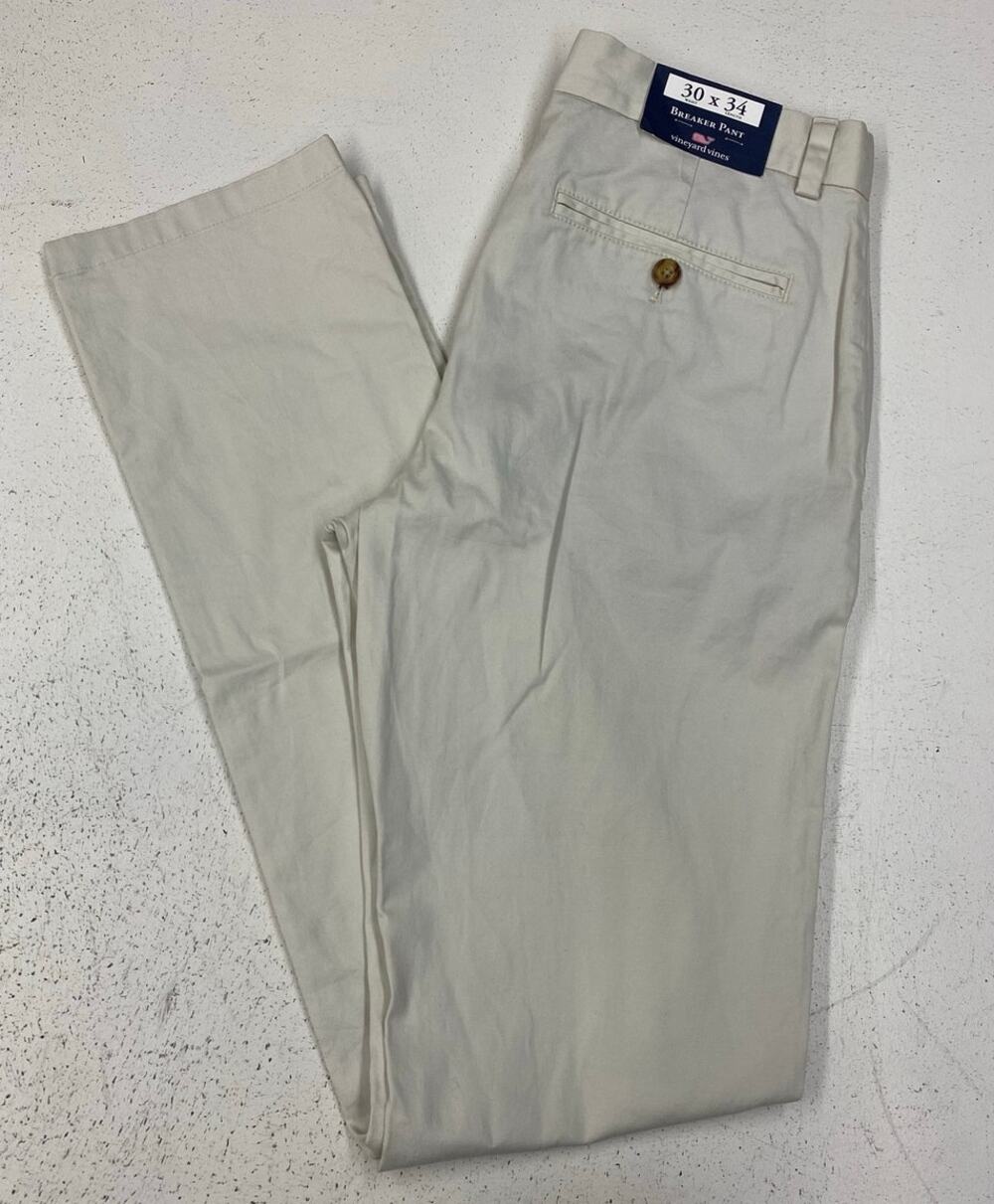 NEW Men Vinyeard Vines Breaker flat front cotton khaki chino dress pants 30x34